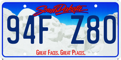 SD license plate 94FZ80