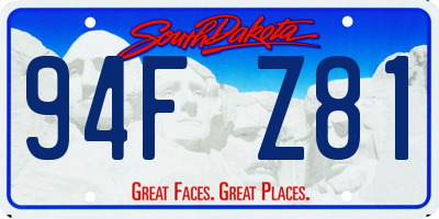 SD license plate 94FZ81