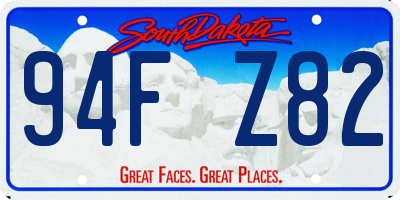 SD license plate 94FZ82