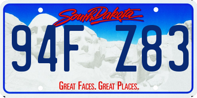 SD license plate 94FZ83