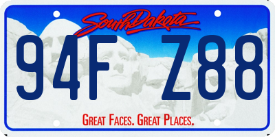 SD license plate 94FZ88