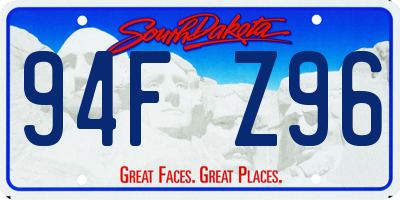 SD license plate 94FZ96
