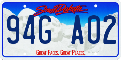 SD license plate 94GA02