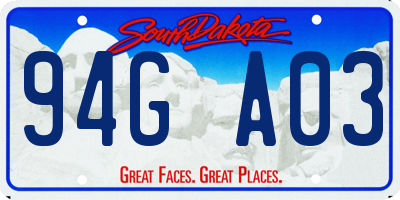 SD license plate 94GA03