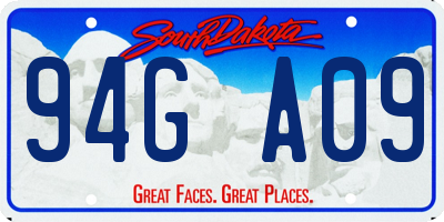 SD license plate 94GA09