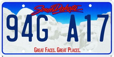 SD license plate 94GA17