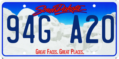 SD license plate 94GA20