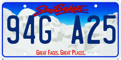 SD license plate 94GA25