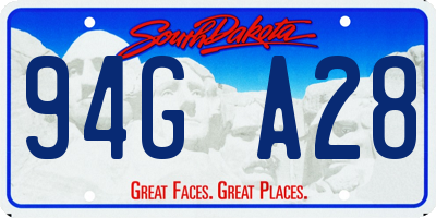 SD license plate 94GA28