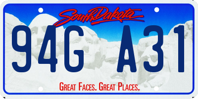 SD license plate 94GA31