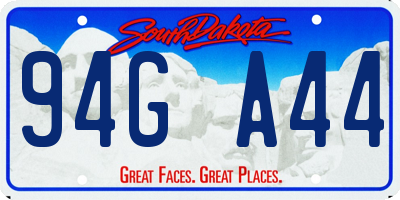 SD license plate 94GA44