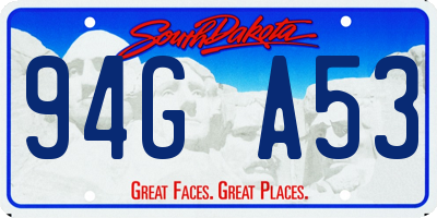 SD license plate 94GA53