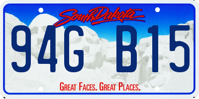 SD license plate 94GB15