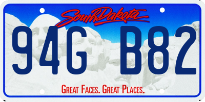 SD license plate 94GB82
