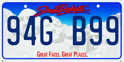 SD license plate 94GB99
