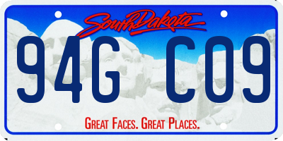 SD license plate 94GC09