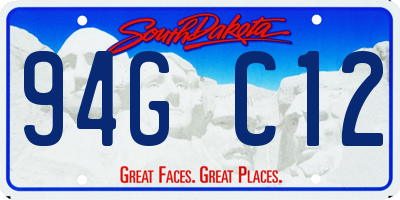 SD license plate 94GC12