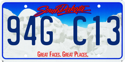 SD license plate 94GC13