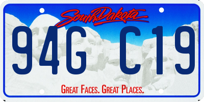 SD license plate 94GC19