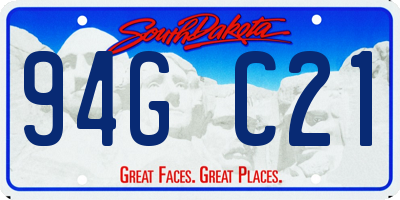 SD license plate 94GC21