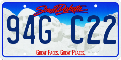 SD license plate 94GC22