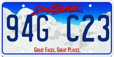 SD license plate 94GC23