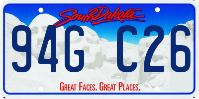 SD license plate 94GC26