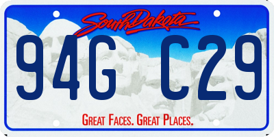 SD license plate 94GC29