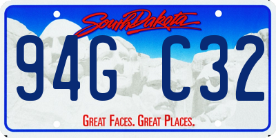 SD license plate 94GC32