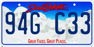 SD license plate 94GC33