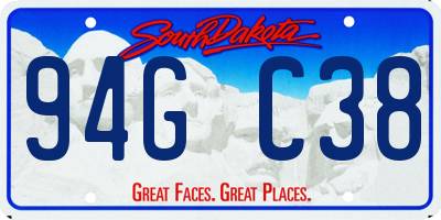 SD license plate 94GC38