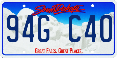 SD license plate 94GC40