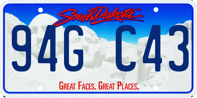 SD license plate 94GC43