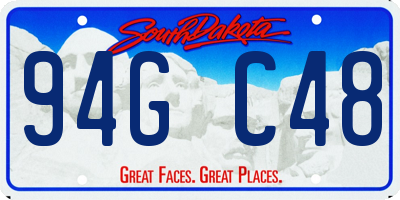 SD license plate 94GC48