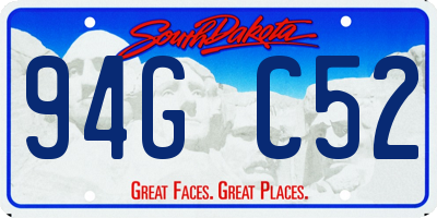 SD license plate 94GC52