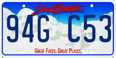 SD license plate 94GC53