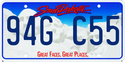 SD license plate 94GC55