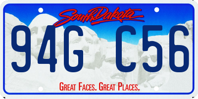 SD license plate 94GC56