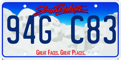 SD license plate 94GC83