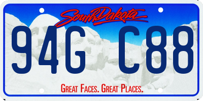 SD license plate 94GC88