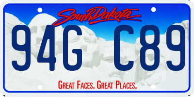 SD license plate 94GC89