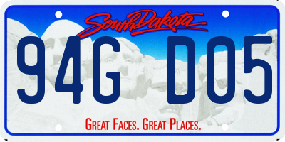 SD license plate 94GD05