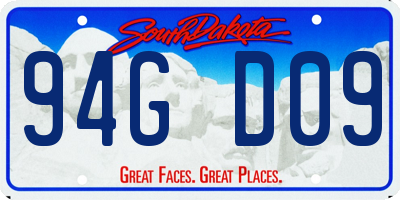 SD license plate 94GD09