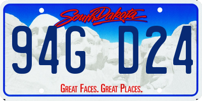 SD license plate 94GD24