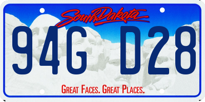 SD license plate 94GD28