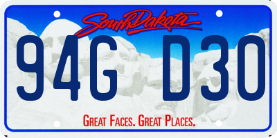 SD license plate 94GD30