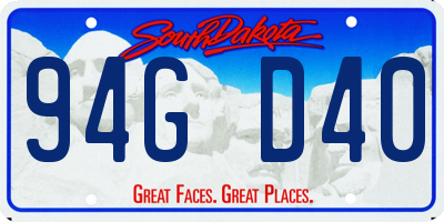 SD license plate 94GD40