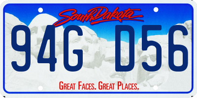 SD license plate 94GD56