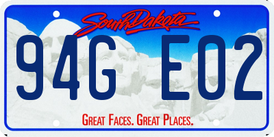 SD license plate 94GE02