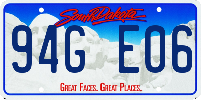 SD license plate 94GE06